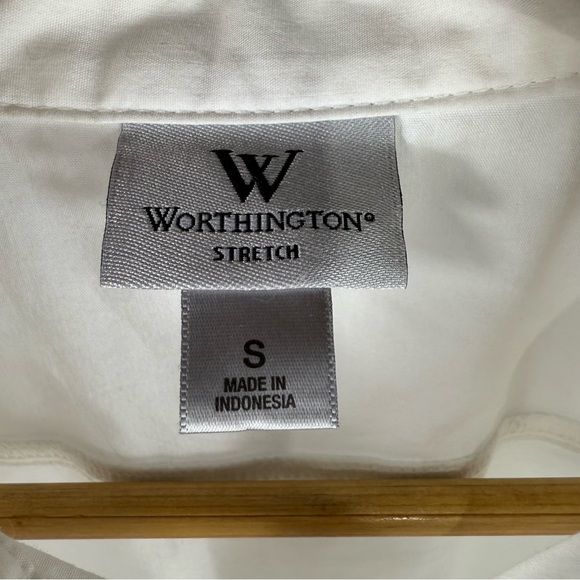 Worthington Woman's Stretch Sleeveless Button Up Blouse Size S - Picture 3 of 5